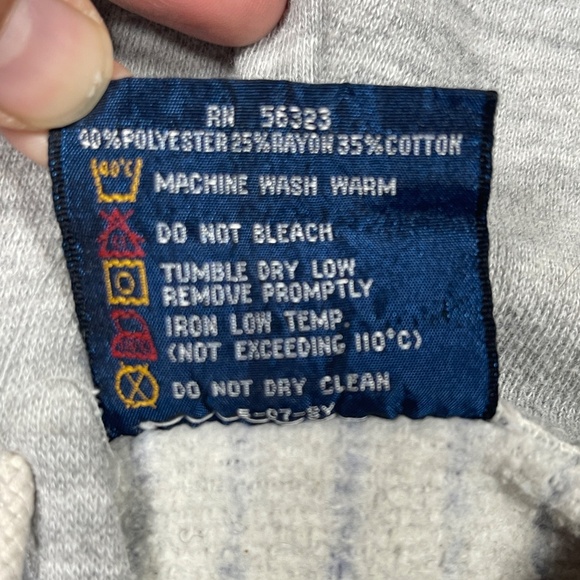 Vintage 80s Nike Quarter Zip Pullover Hoodie Gray Womens Medium 0898 - Picture 5 of 10